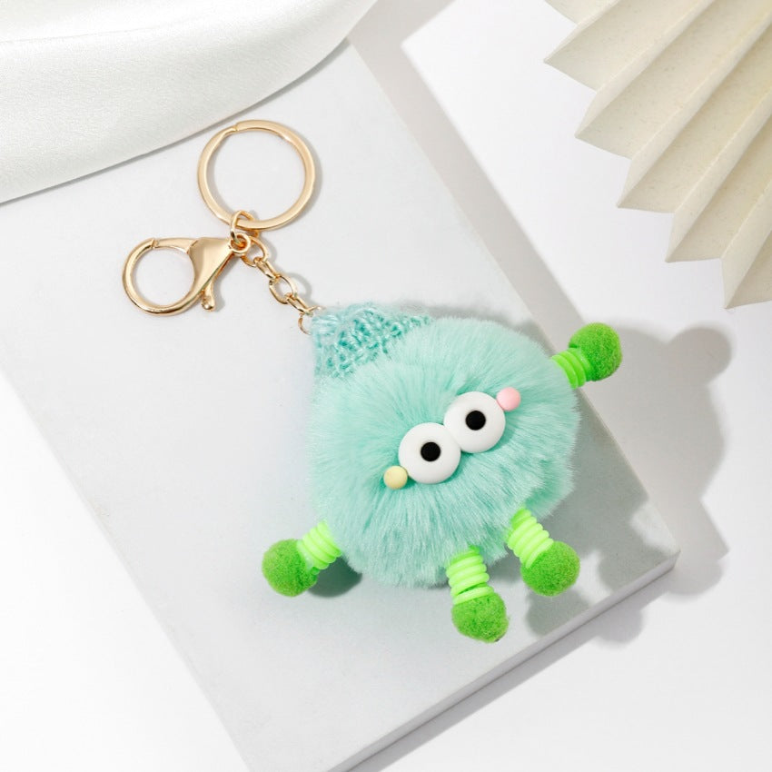 Wholesale Cute Wool Hat Small Coal Ball Keychain